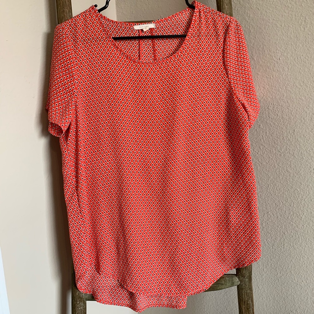 ANTHROPOLOGIE Diamond Print Blouse